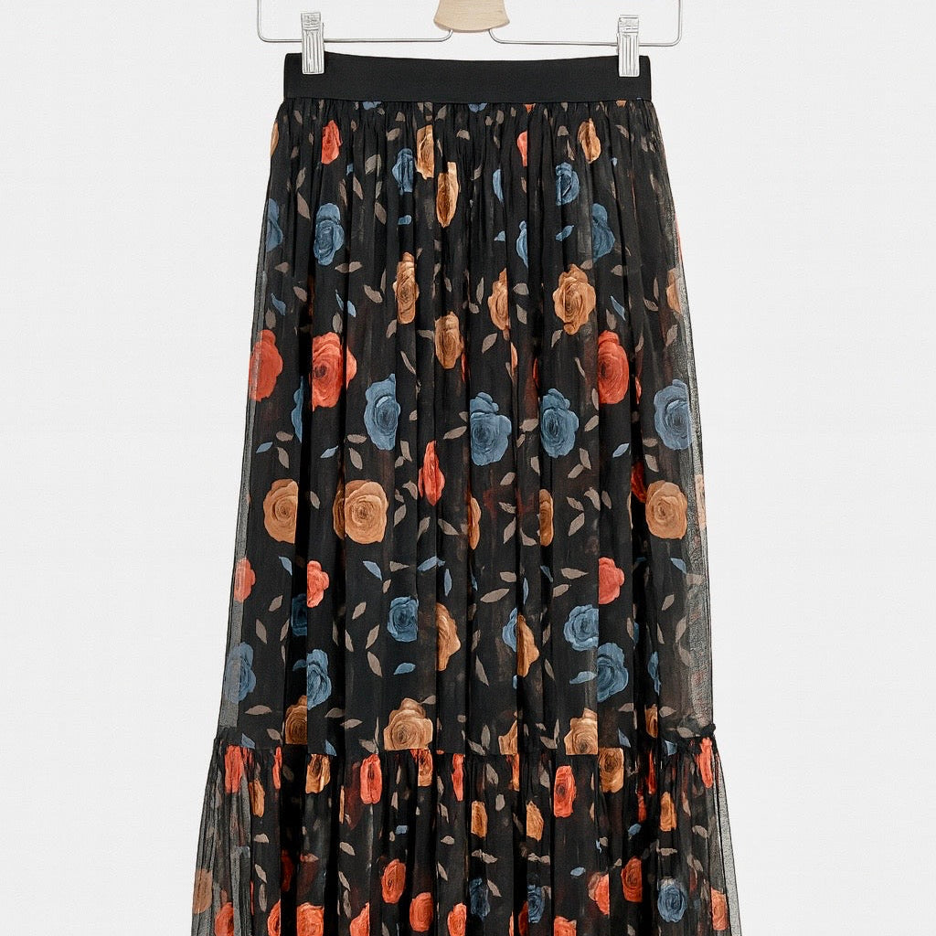 Autumn Rose Tulle Skirt