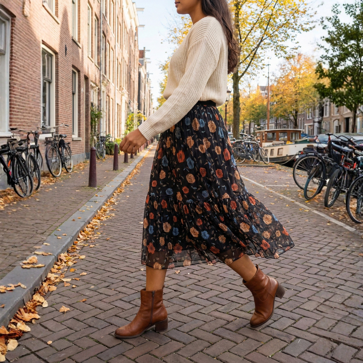 Autumn Rose Tulle Skirt