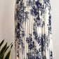 Delft Blue Pleated Skirt