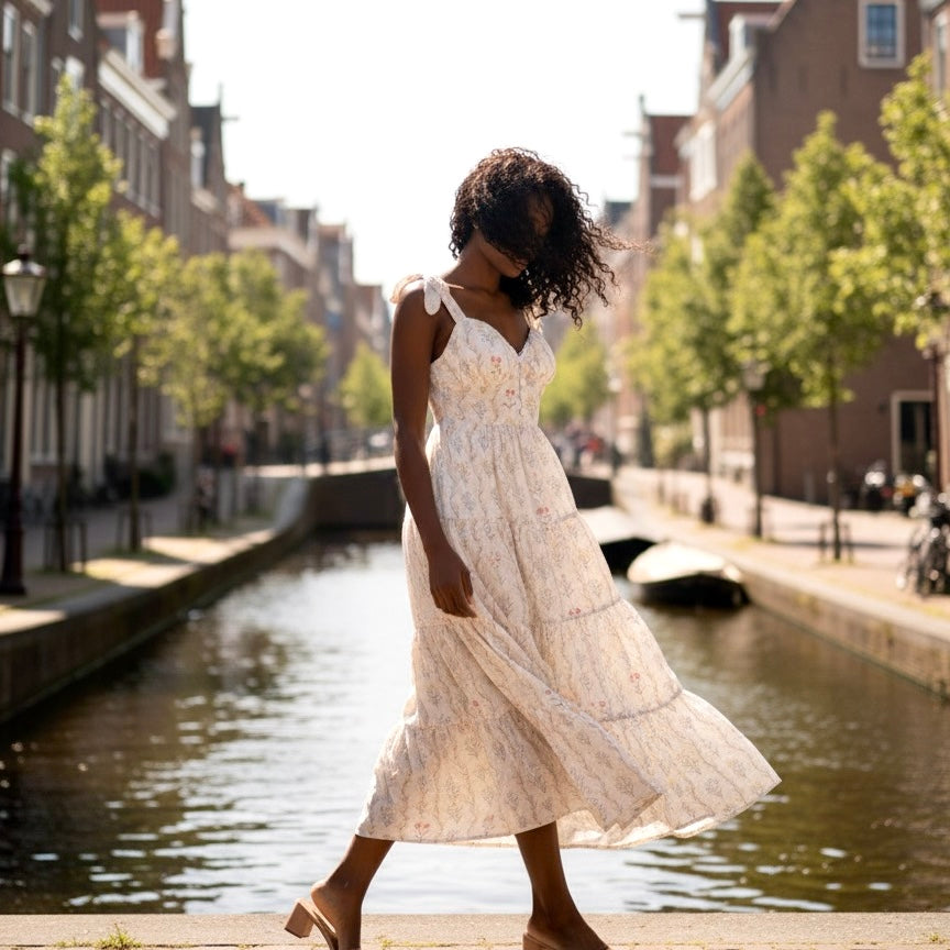 Morning Petal Dress (Sweetheart neckline)