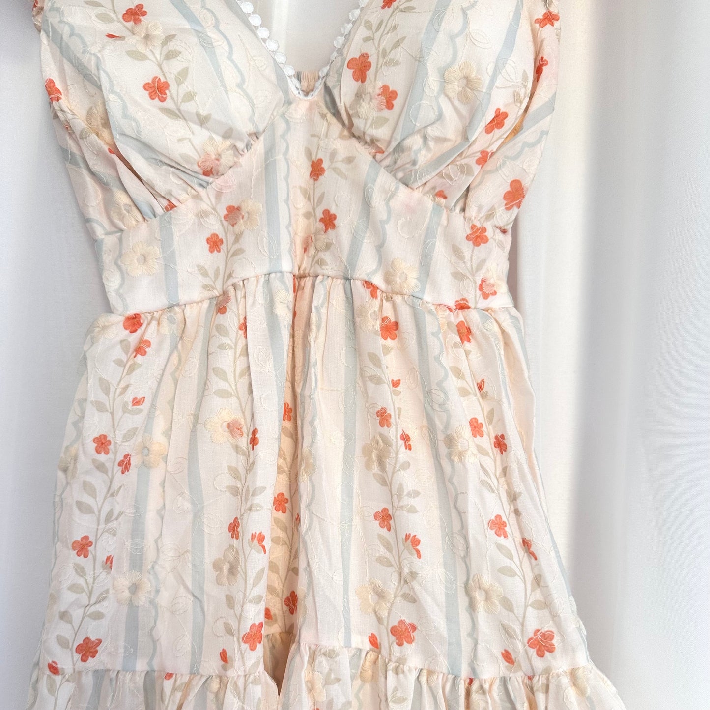 Orange Petal Dress (V-neckline)